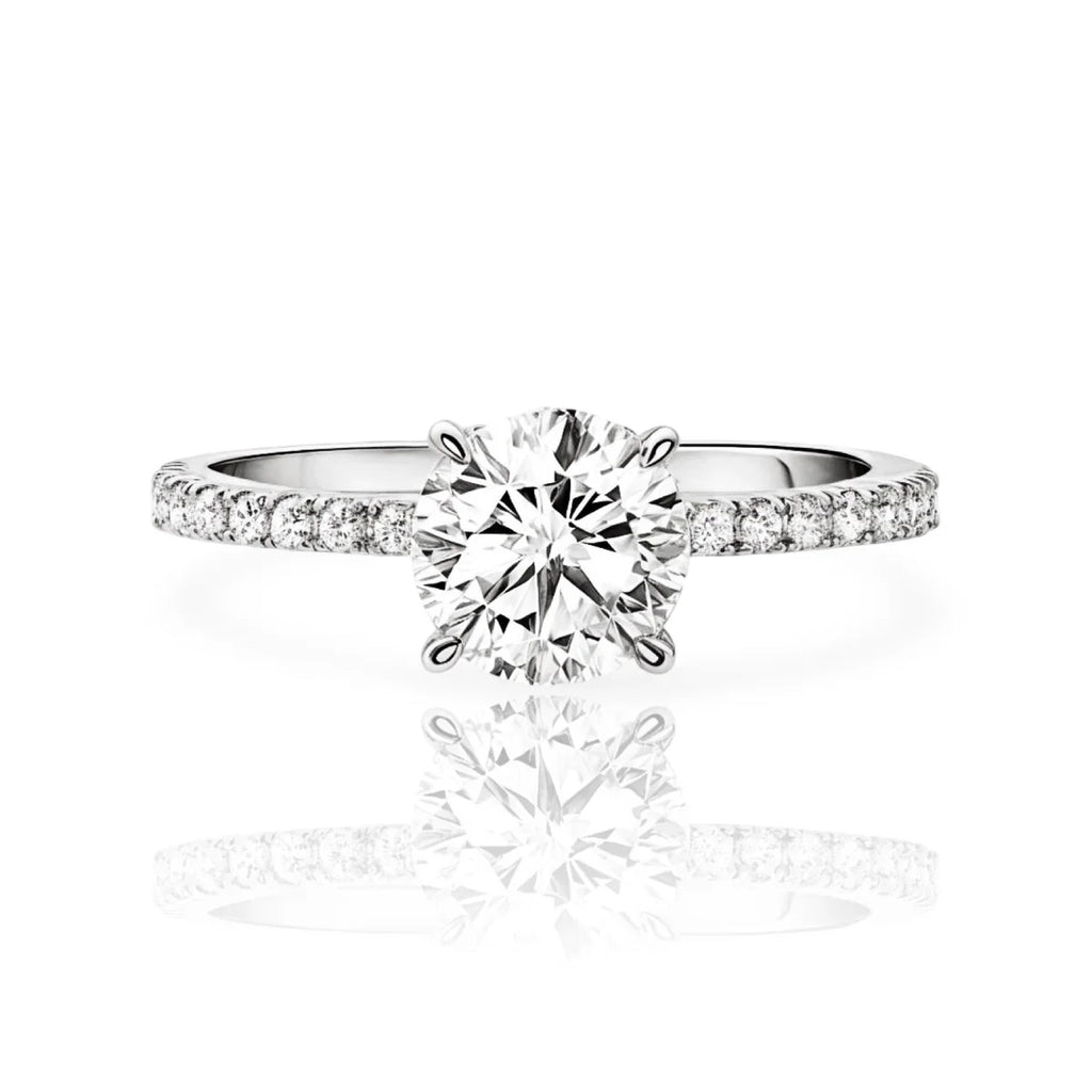 ROUND DIAMOND RING | 925 STERLING SILVER