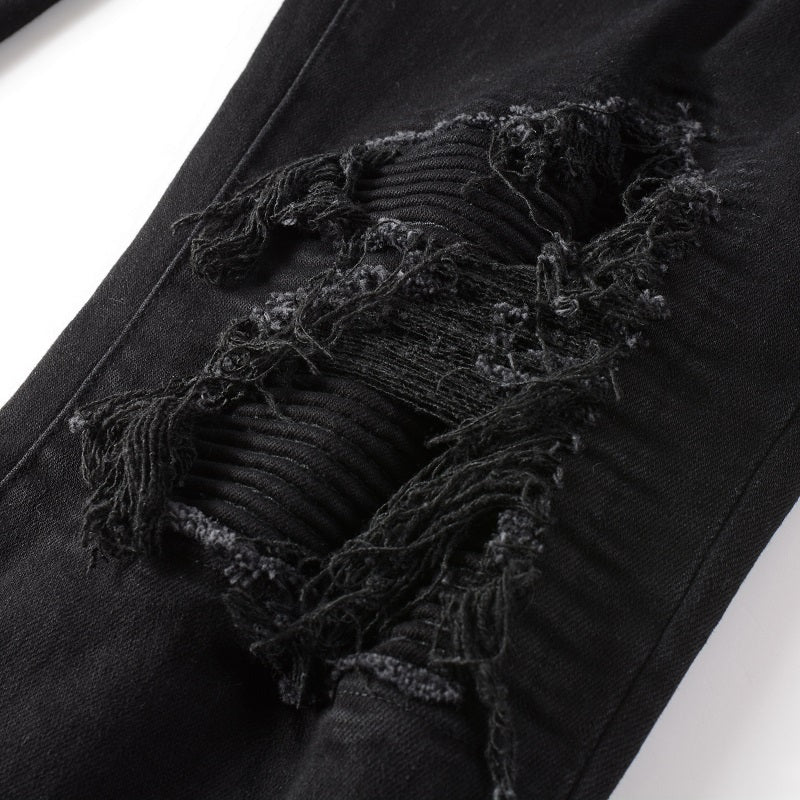 Amr Schwarze Jeans mit Rissen