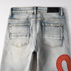 Amr Red Snake Jeans
