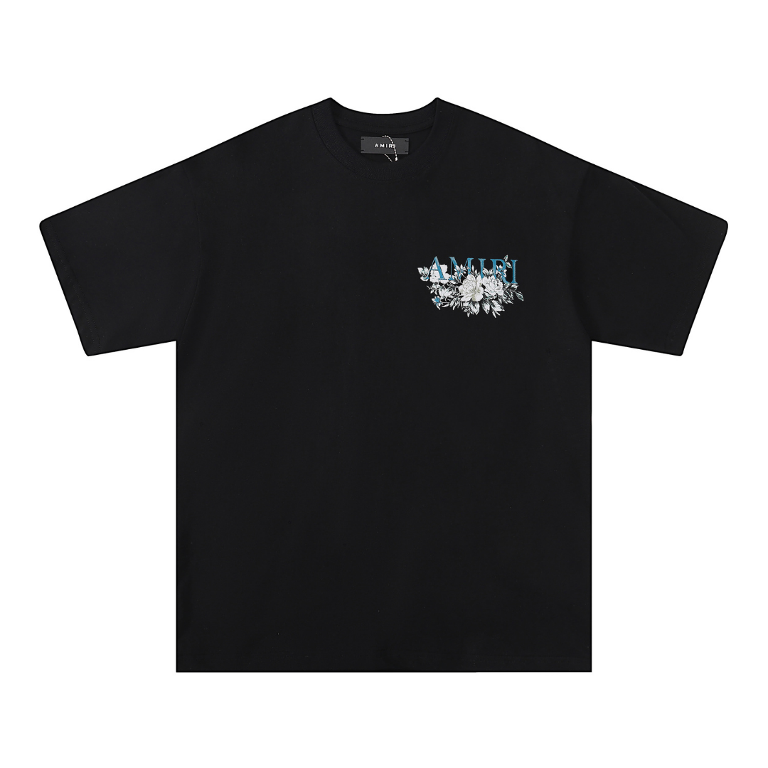 Amr Monogramm Blumen-T-Shirt