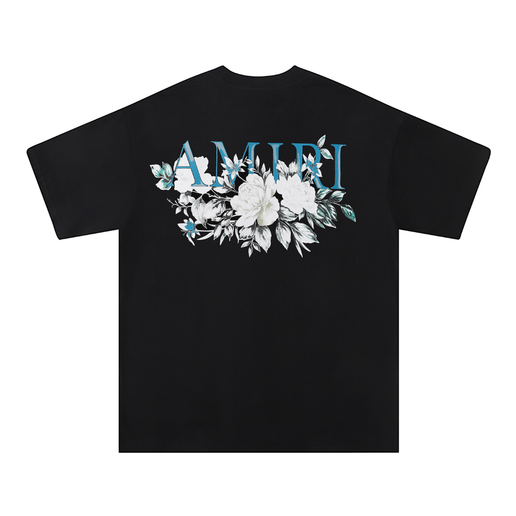 Amr Monogramm Blumen-T-Shirt