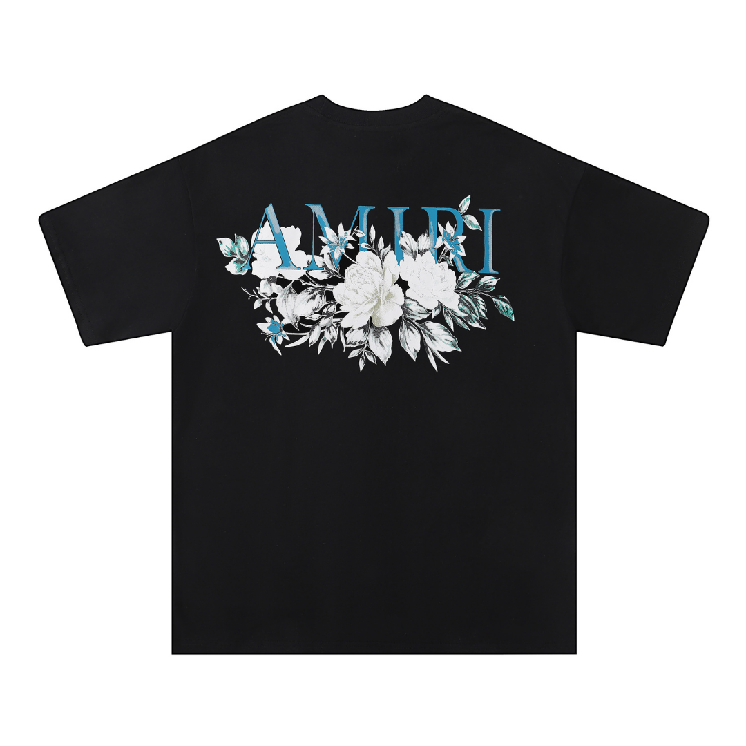 Amr Monogramm Blumen-T-Shirt