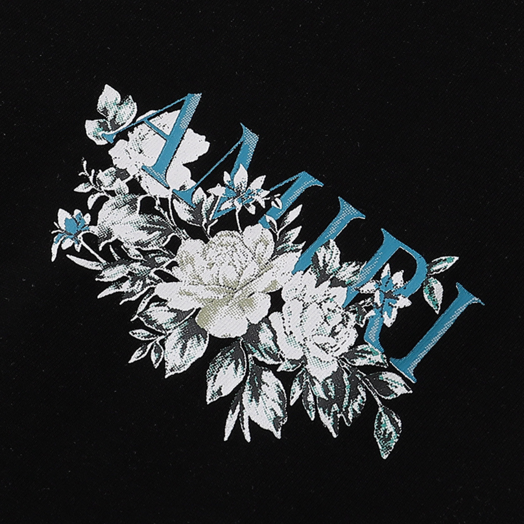 Amr Monogramm Blumen-T-Shirt
