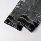Purple Gradient Grey Ripped Jeans