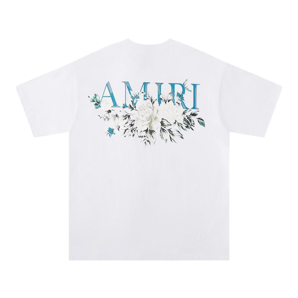 Amr Monogramm Blumen-T-Shirt