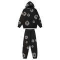Denimhose schwarz/grauer Trainingsanzug
