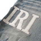 Amr White Logo Jeans