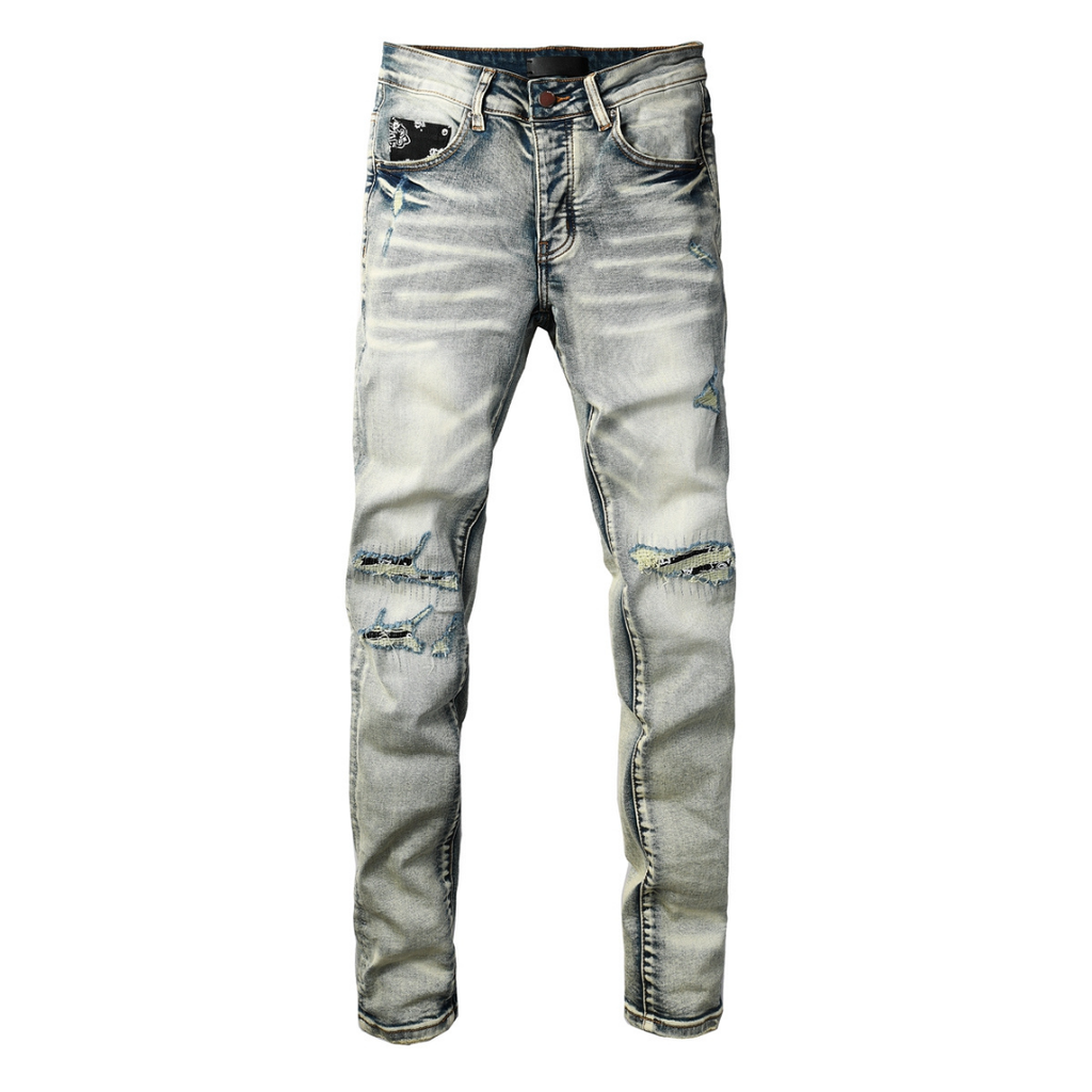 Amr Grau Distressed Jeans