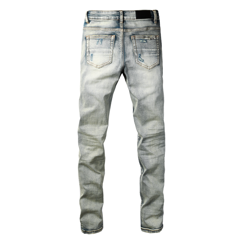 Amr Grau Distressed Jeans