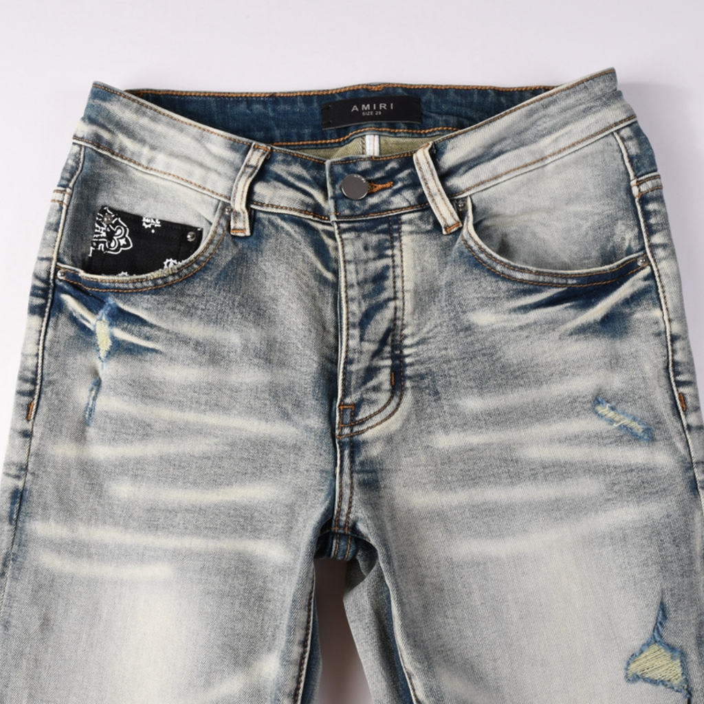 Amr Grau Distressed Jeans