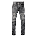 Lila-graue zerrissene Jeans