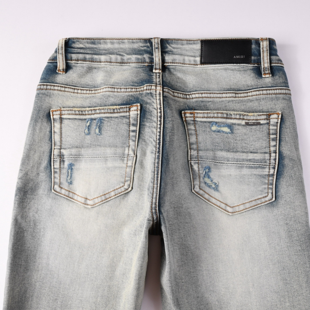 Amr Grau Distressed Jeans