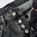 Lila-graue zerrissene Jeans