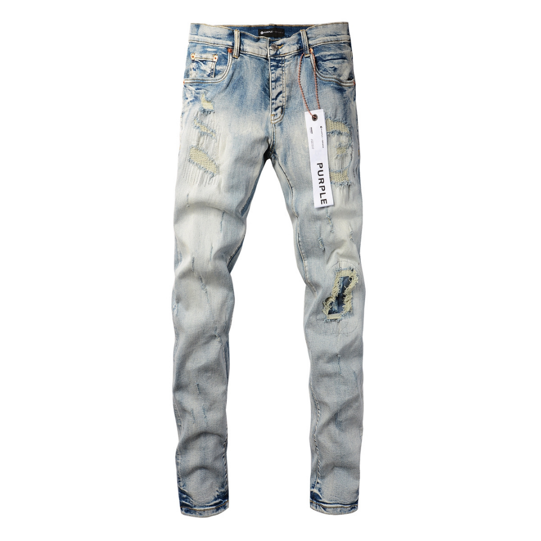 Purple Gradient Light Blue Jeans