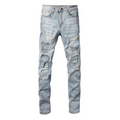 Amr Hellblaue Patchwork-Jeans