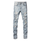 Amr Hellblaue Patchwork-Jeans