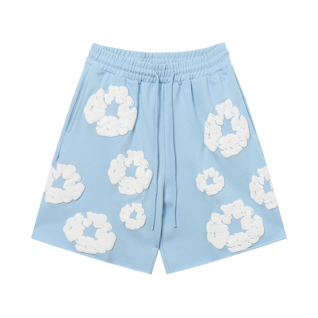 Jeans-Hose Himmelblau Kurzer Satz