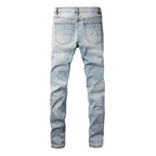 Amr Hellblaue Patchwork-Jeans