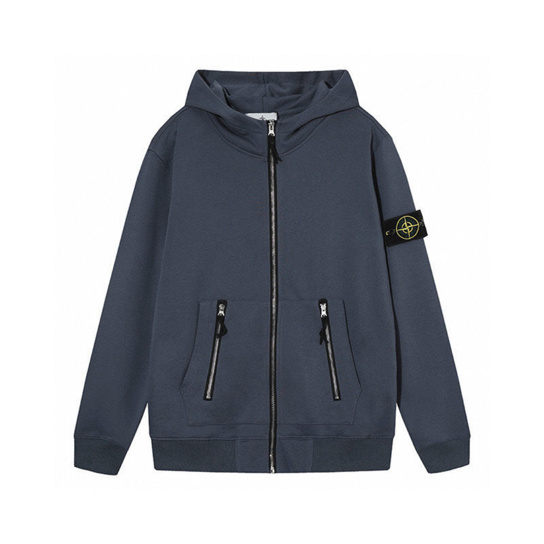 Stone Monogram 2.0 Zip Hoodie