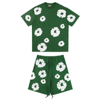 Denim Trs Green Short set