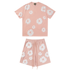 Denim Trs Pink Short set