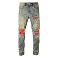 Amr Patch Effect Blue Jeans