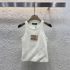 MIUE GOLDEN LETTERS TANK TOP