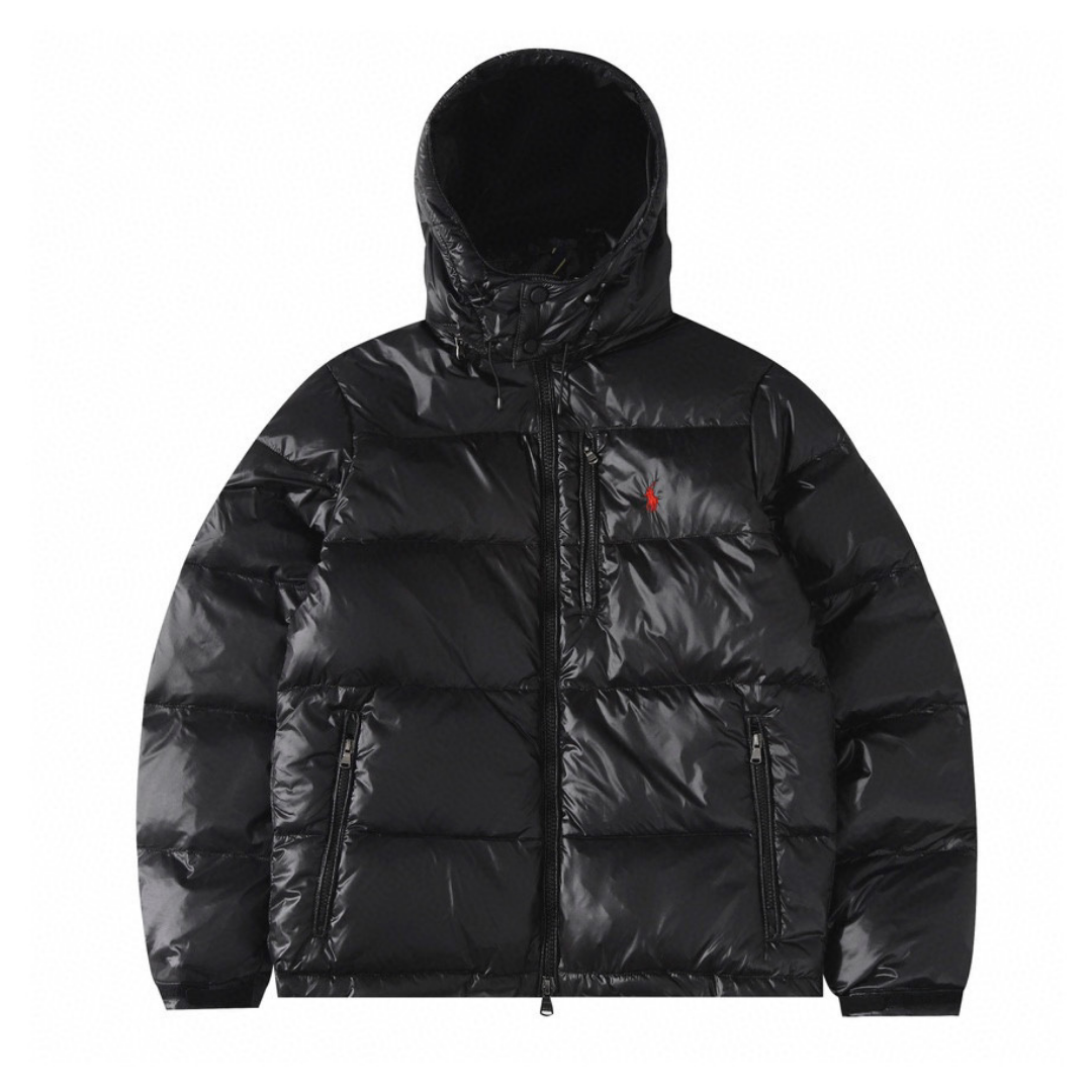 Schwarz glänzende Jacke