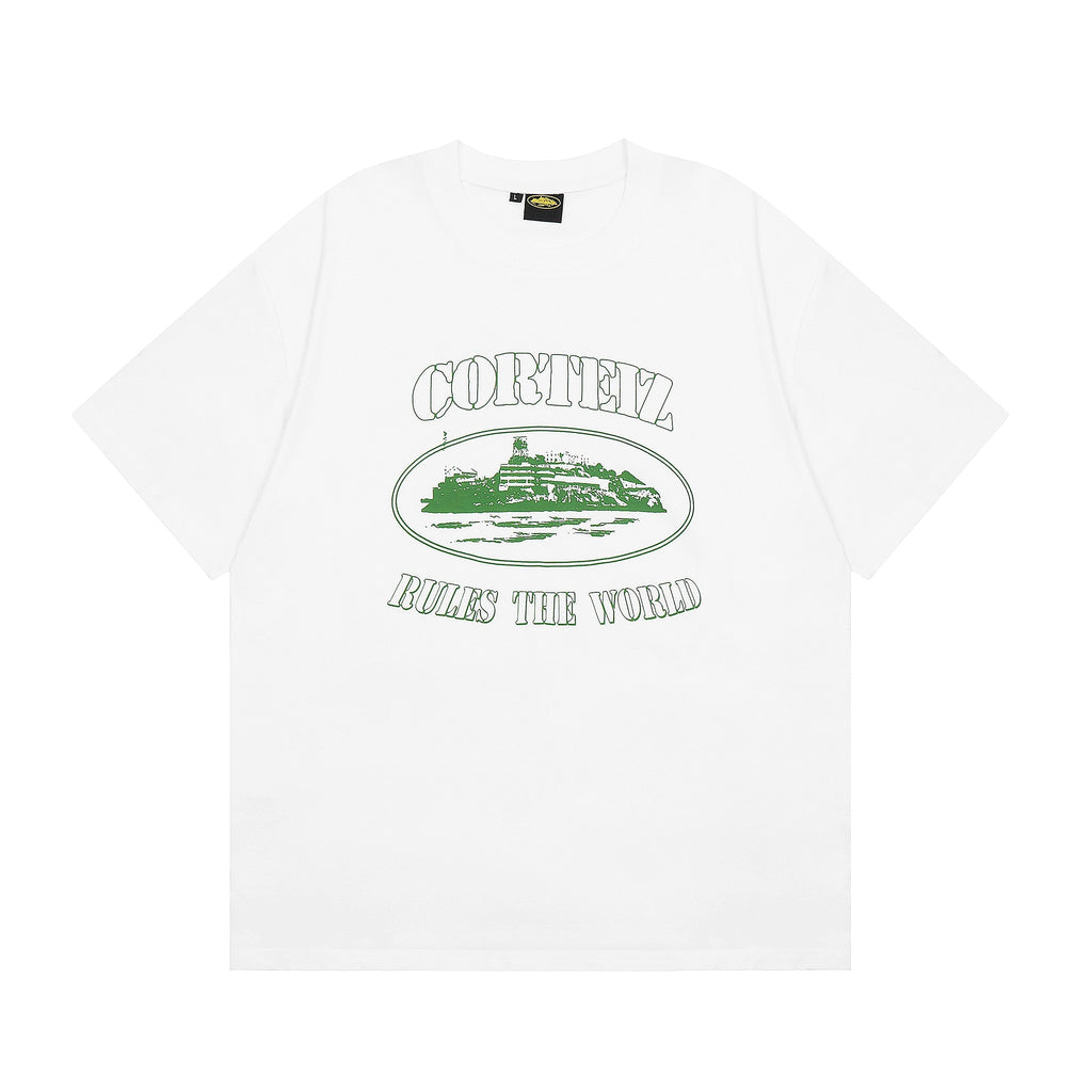 Alcatraz Weiß Grün T-Shirt