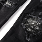 Amr Black Bandana Camo Jeans