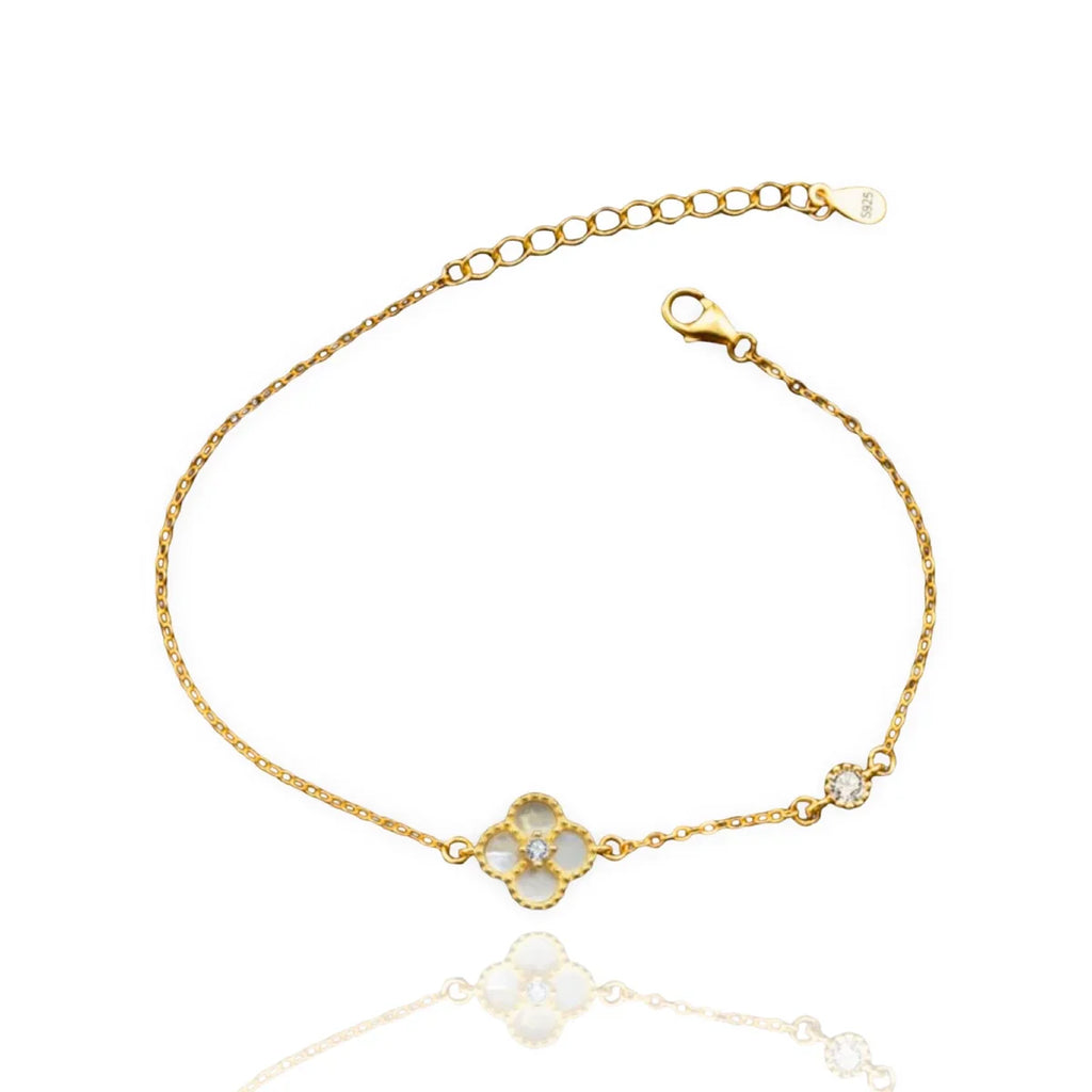 EINZIGARTIGES KLEEBRACHT-ARMBAND | 925 STERLING SILBER