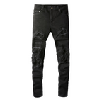 Amr Schwarze Jeans mit Rissen