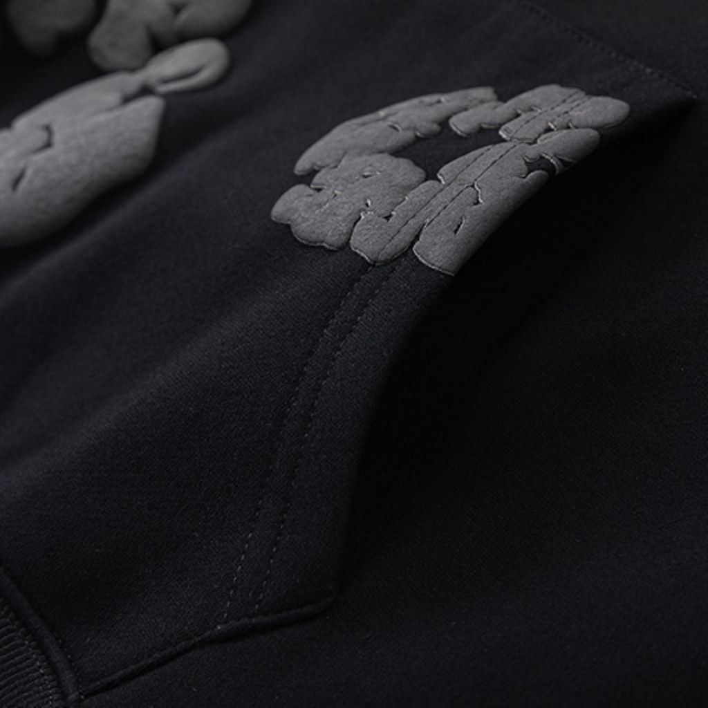 Denim-Hose Schwarzer Trainingsanzug