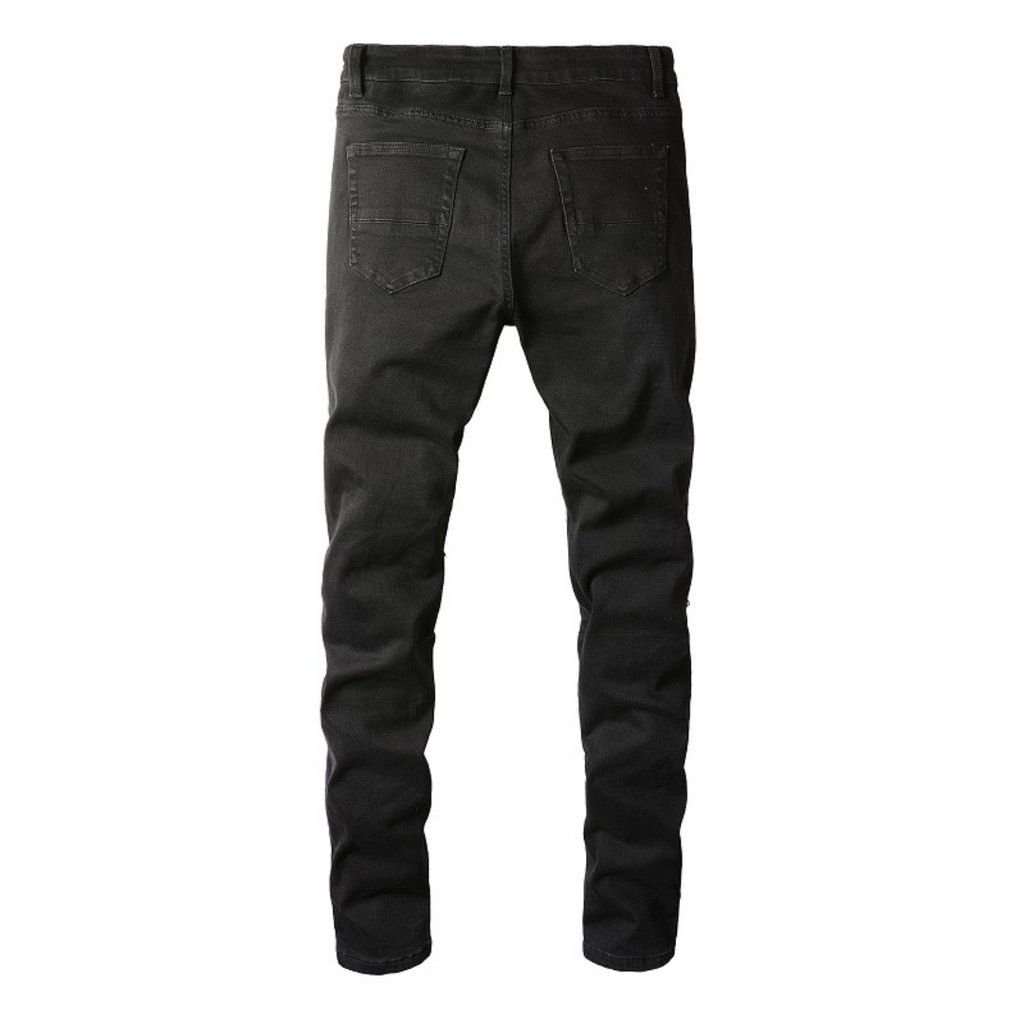 Amr Schwarze Jeans mit Rissen