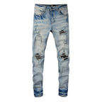 Amr Black Patch Jeans