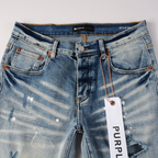 Purple Gradient Ripped Jeans