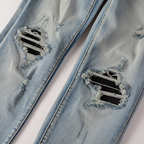Amr Black Patch Jeans
