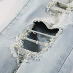 Amr Ripped Light Blue Diamonds Jeans