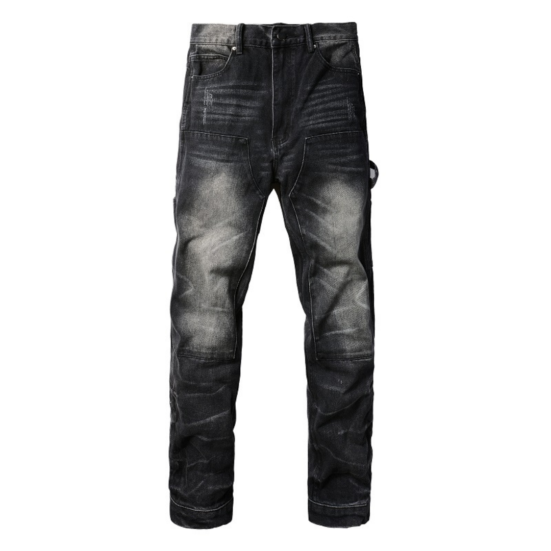 Amr schwarze Used-Jeans