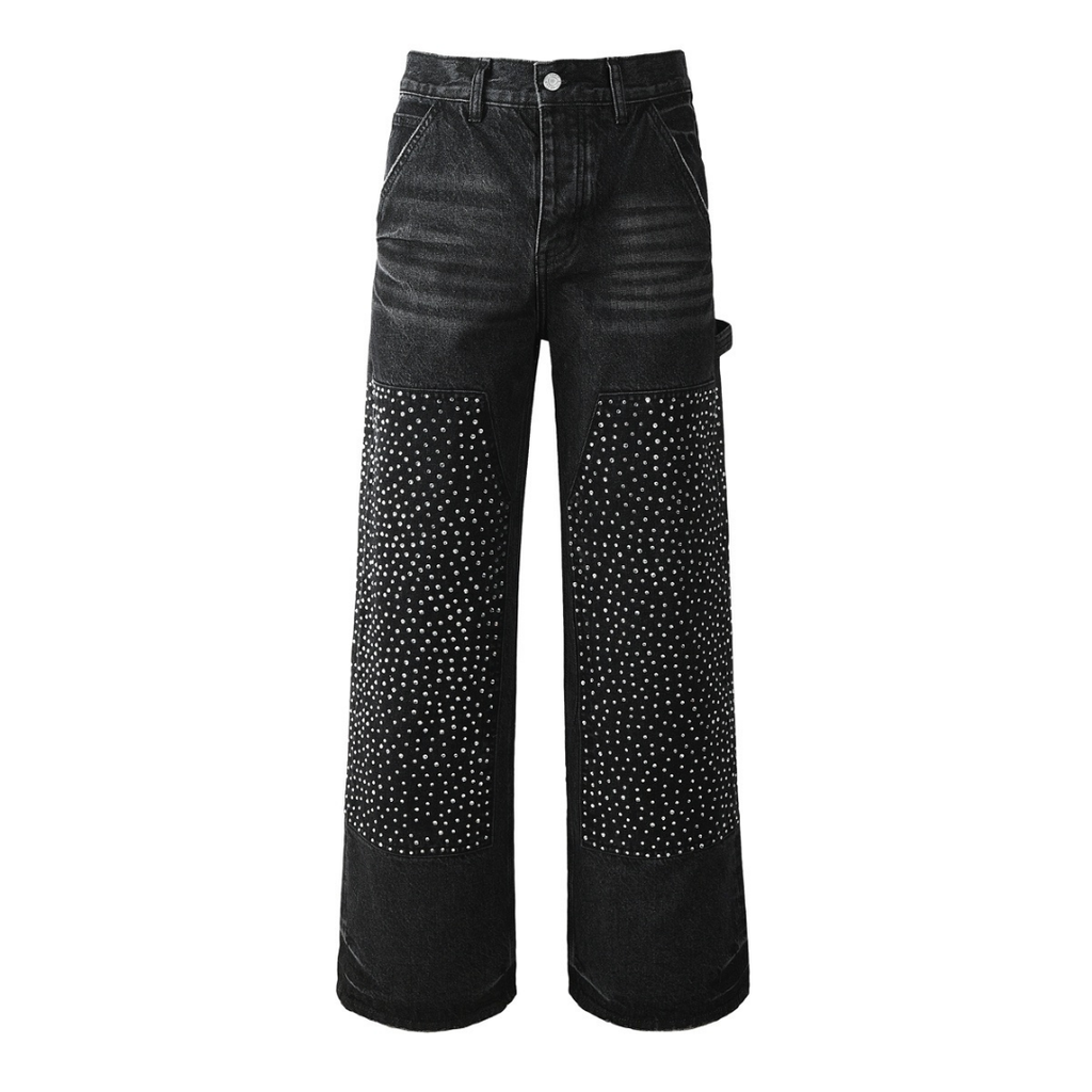 Lila Schwarze Diamanten Jeans