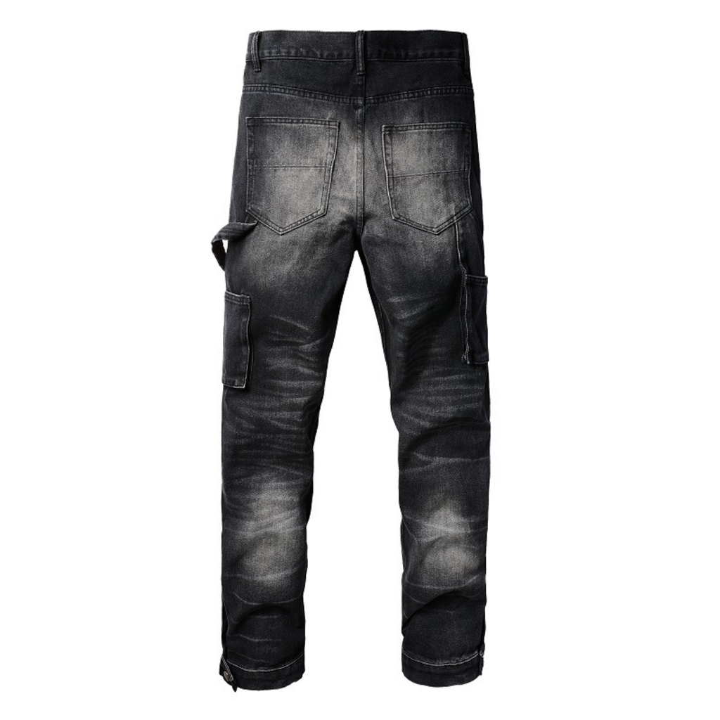 Amr schwarze Used-Jeans