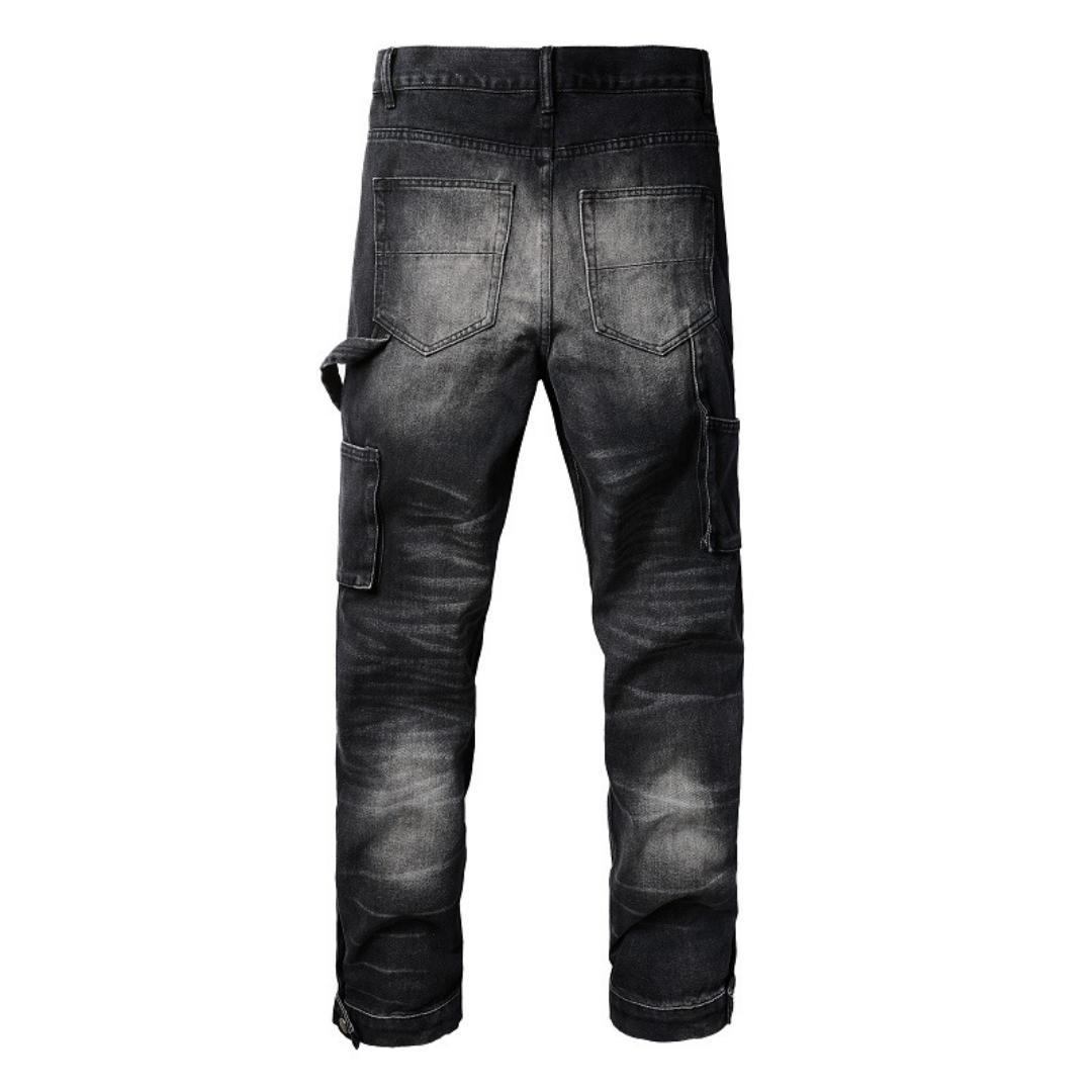 Amr schwarze Used-Jeans