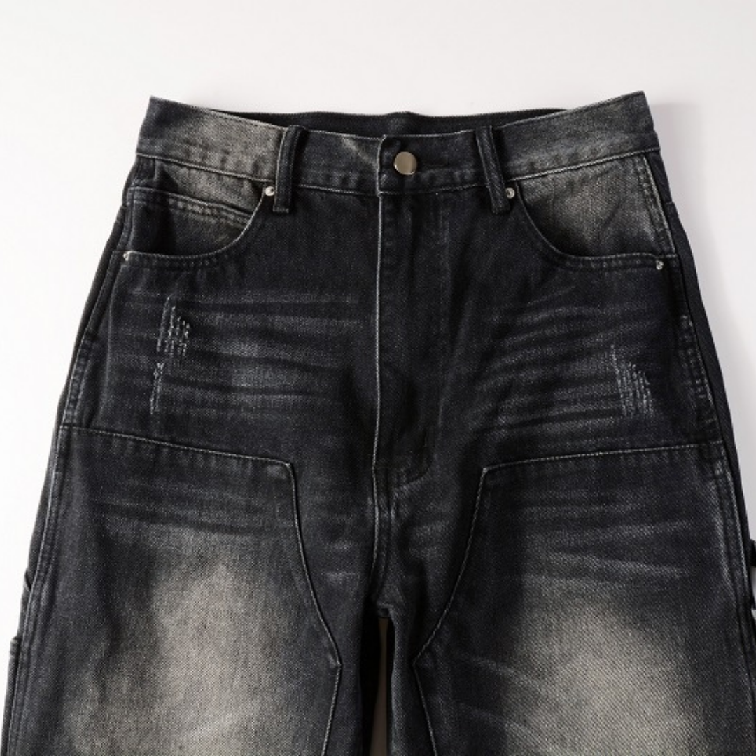 Amr schwarze Used-Jeans