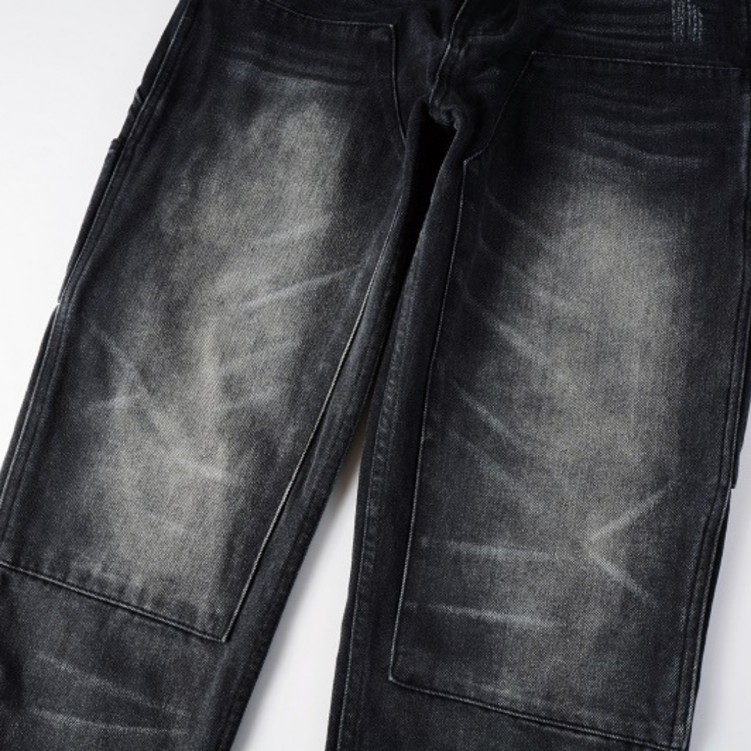 Amr schwarze Used-Jeans