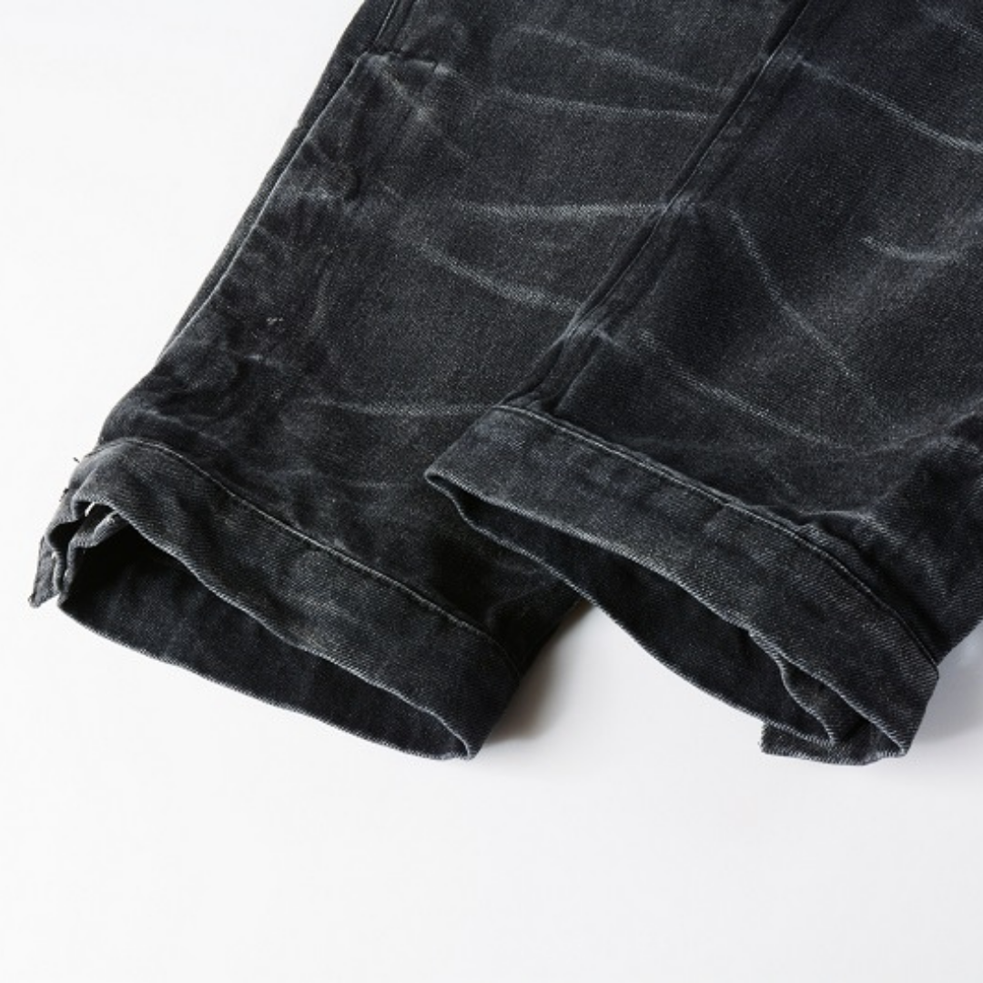 Amr schwarze Used-Jeans