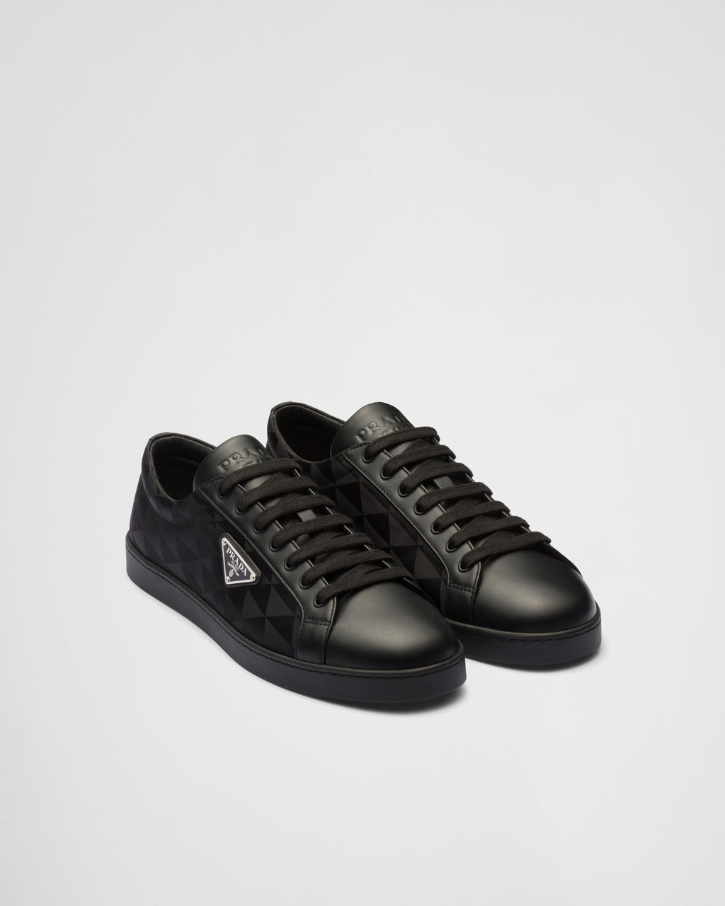 Leather and Re-Nylon sneakers