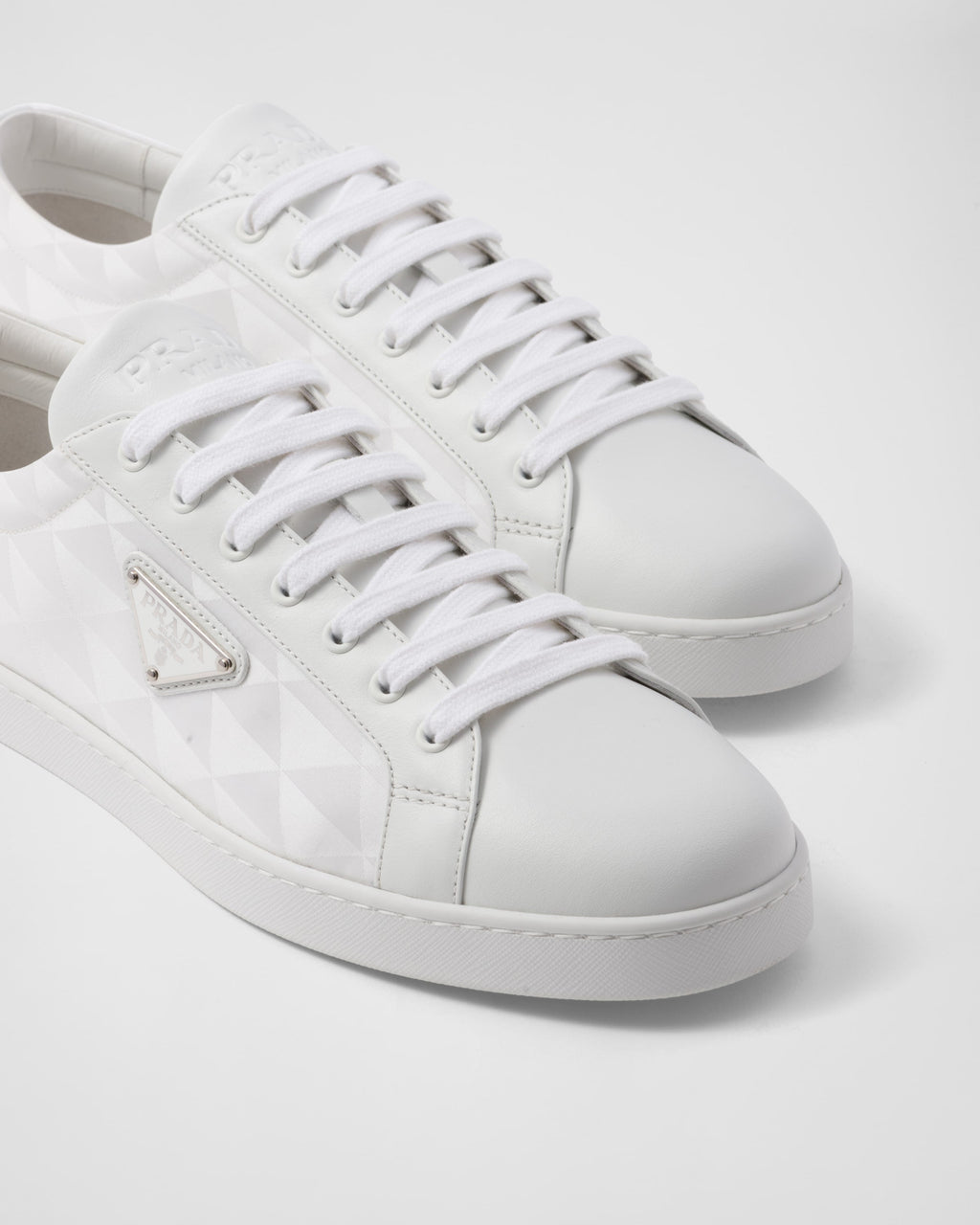 Leather and Re-Nylon sneakers