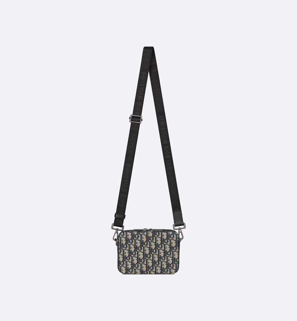 Zipper pouch with strap