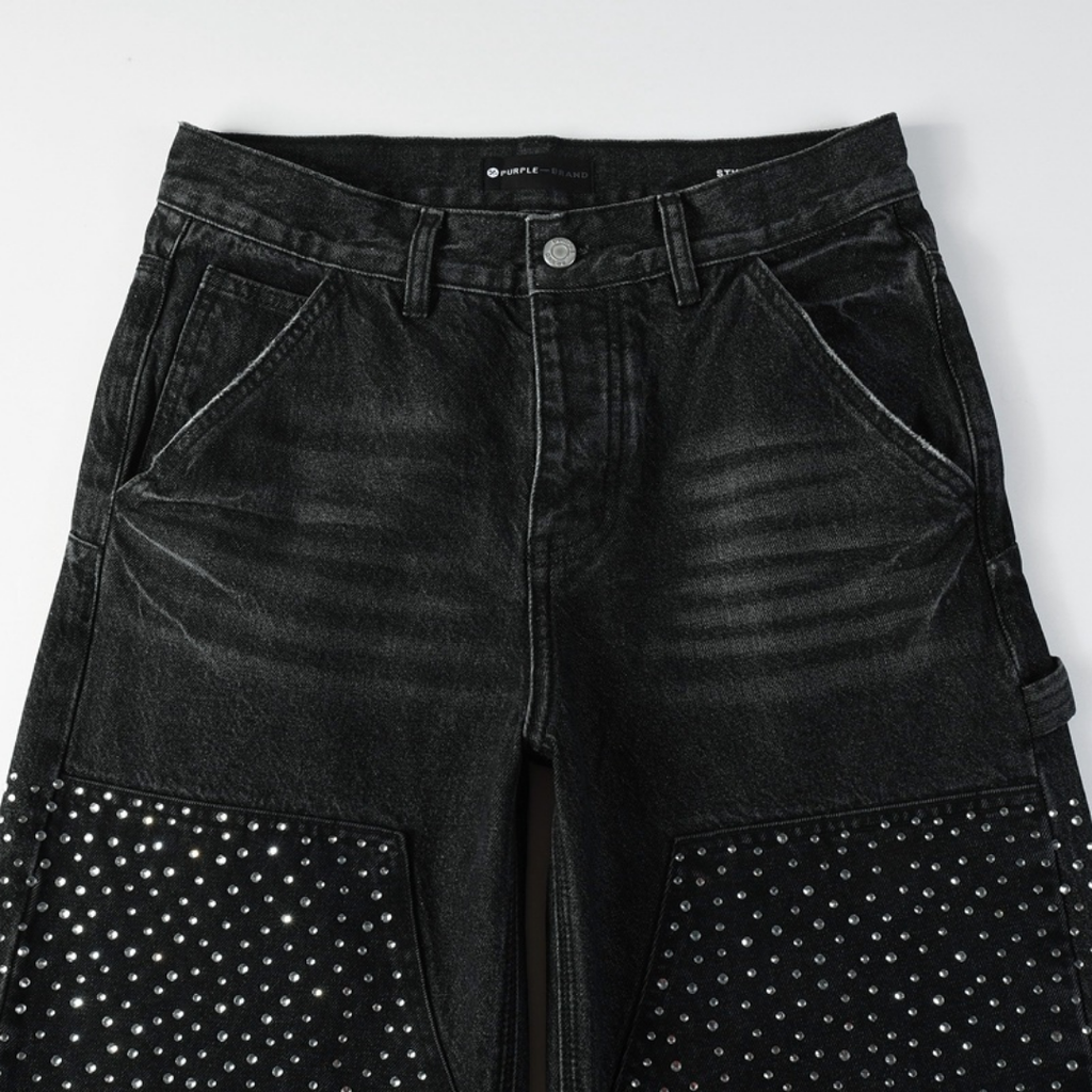 Lila Schwarze Diamanten Jeans