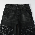 Lila Schwarze Diamanten Jeans